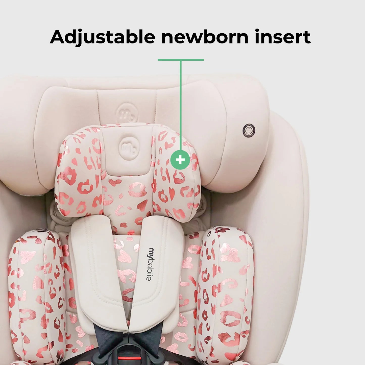 My Babiie MBCS300 Easy Spin R129 Car Seat with Top Tether - Pink Leopard