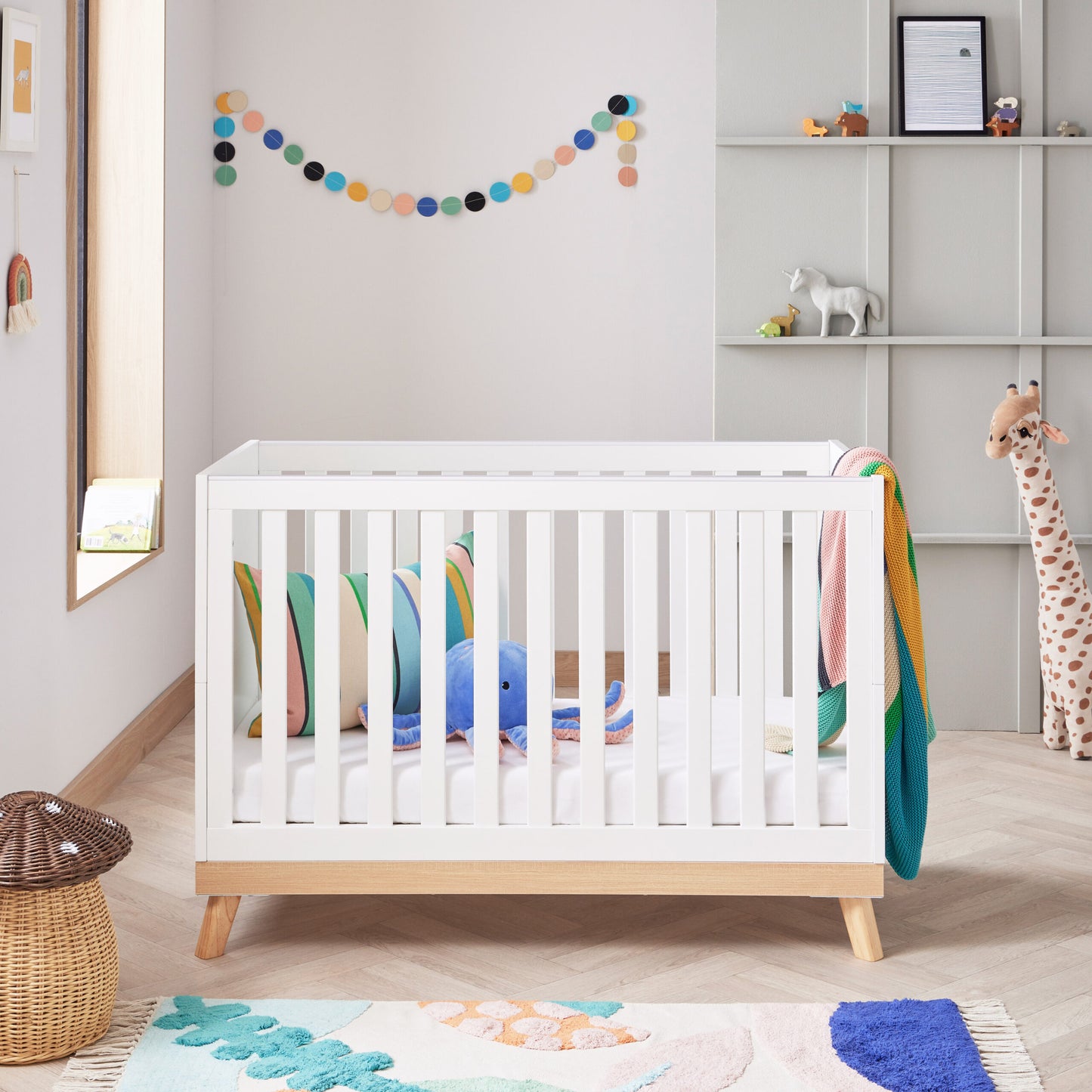 Babymore Mona Mini 3 Piece Universal Nursery Furniture Set – White