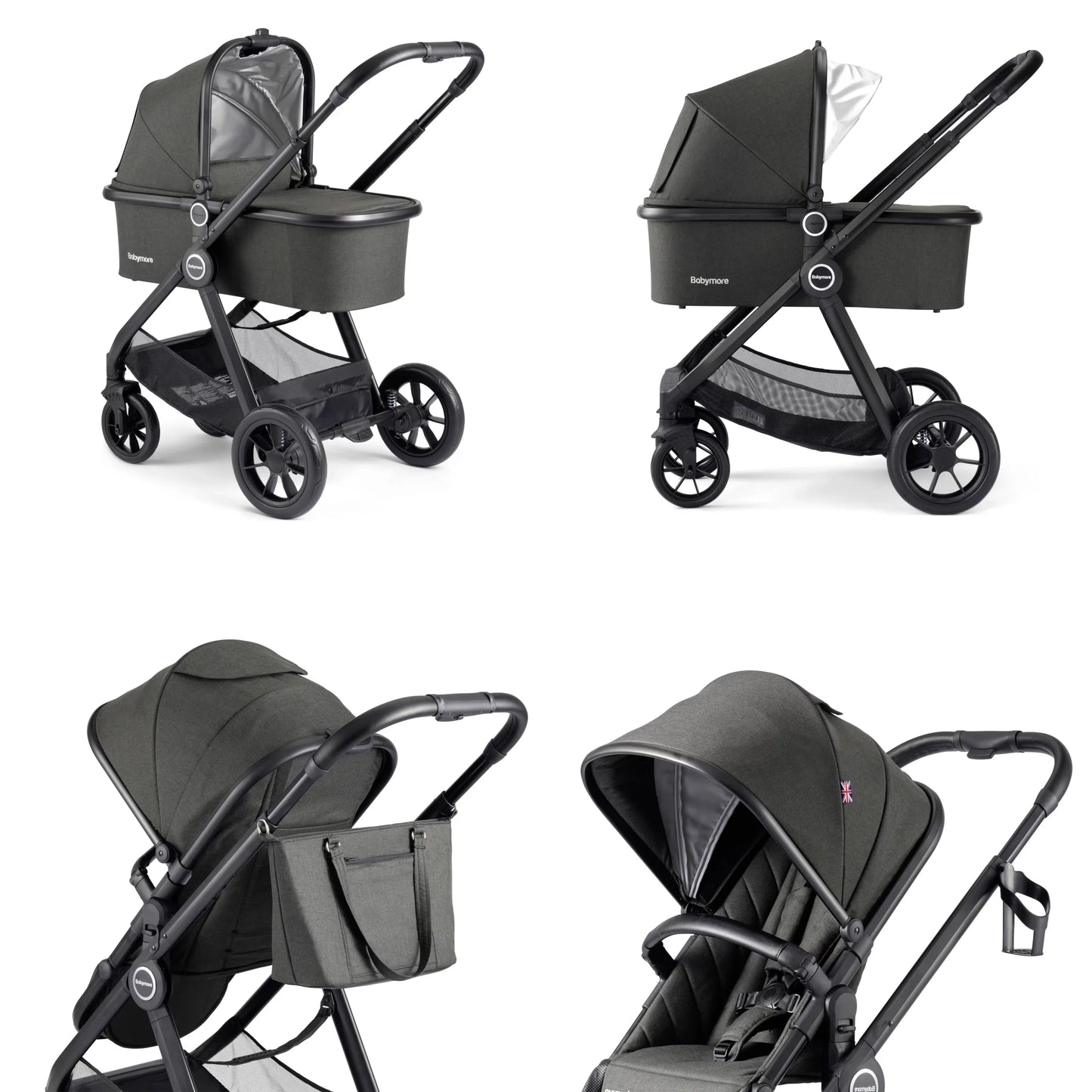 Babymore Memore V2 Travel System Coco with Base – Black
