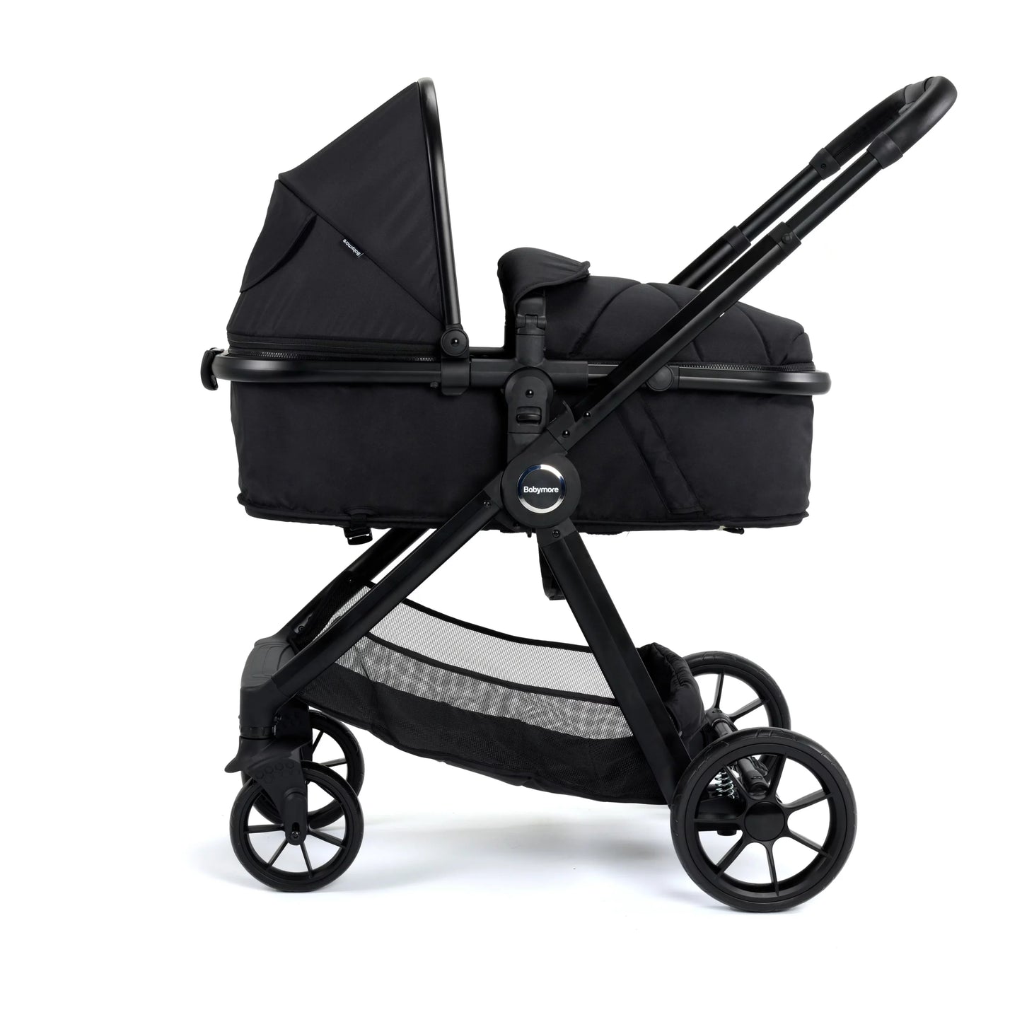 Babymore Mimi Travel System Pecan i-Size Car Seat with Isofix Base – Black