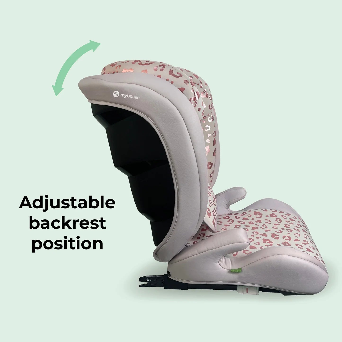 My Babiie MBCS23 High-Back Booster R129 Car Seat with ISOFIX - Blush Leopard
