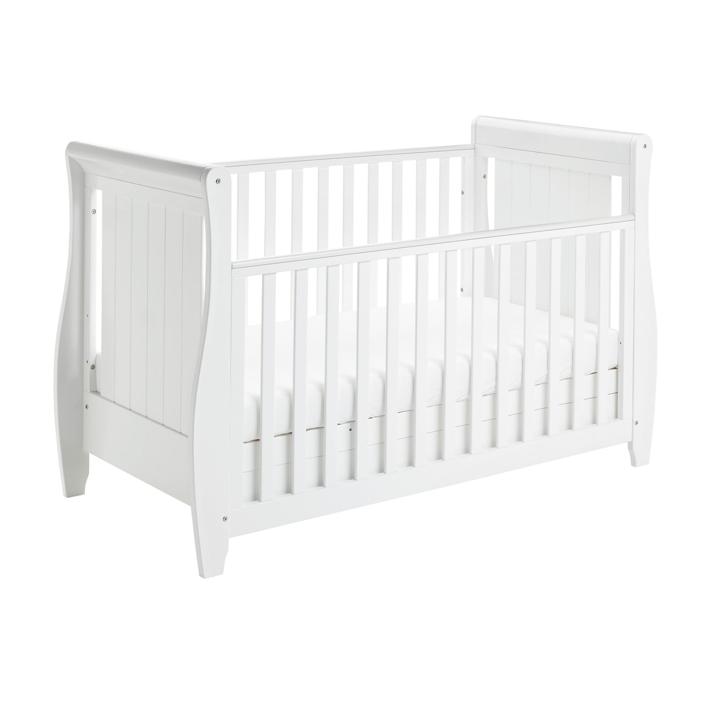 Babymore Stella Sleigh Drop Side Cot Bed