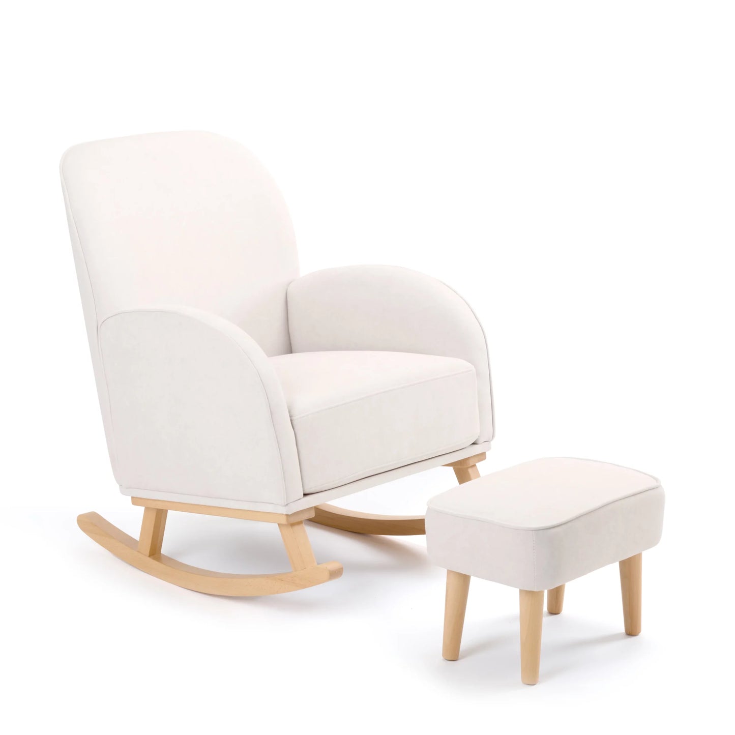 Babymore Freya Nursing Chair with Footstool – Cream