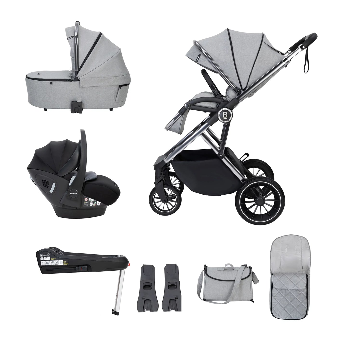 Babymore Chia Travel System - Pearly Grey