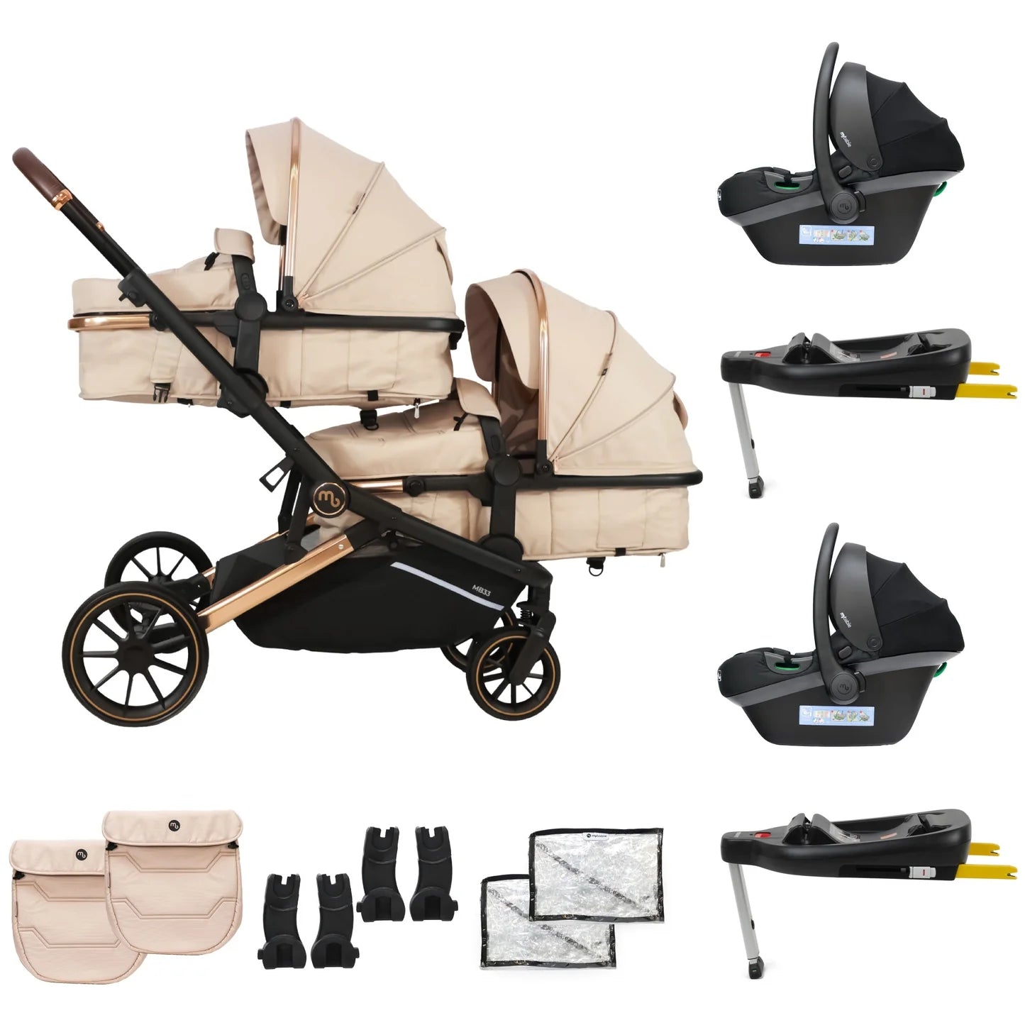 My Babiie MB33 Tandem Pushchair - Giraffe