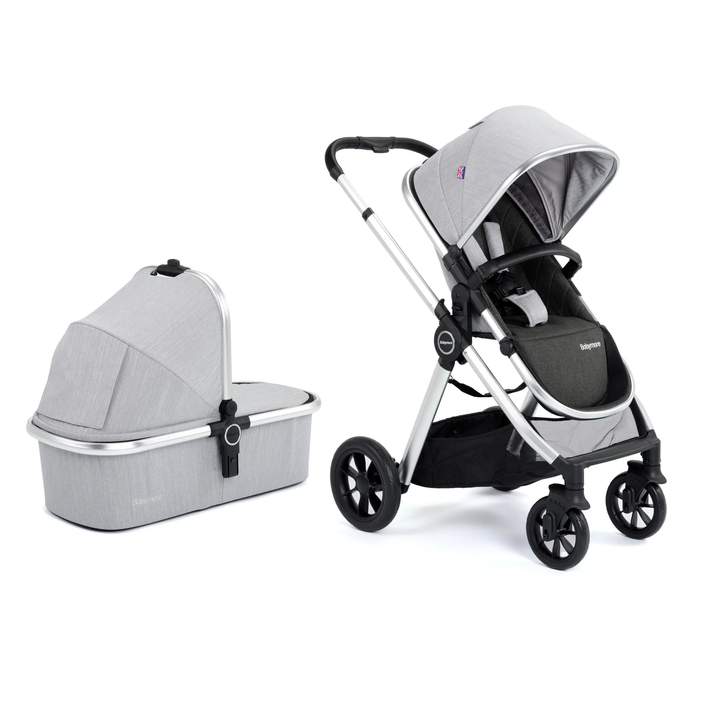 Babymore Memore V2 Travel System Pecan Car Seat – Silver