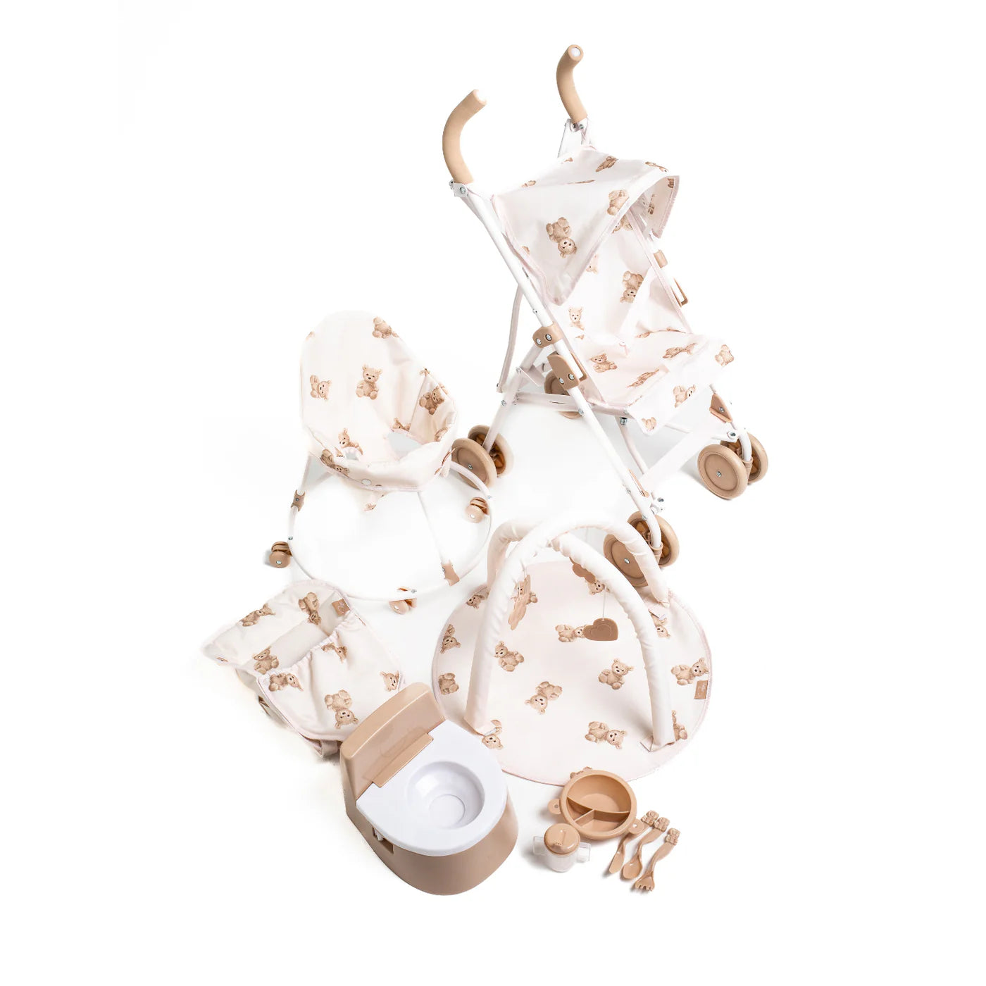 Roma Teddy First Dolls Pram Bundle