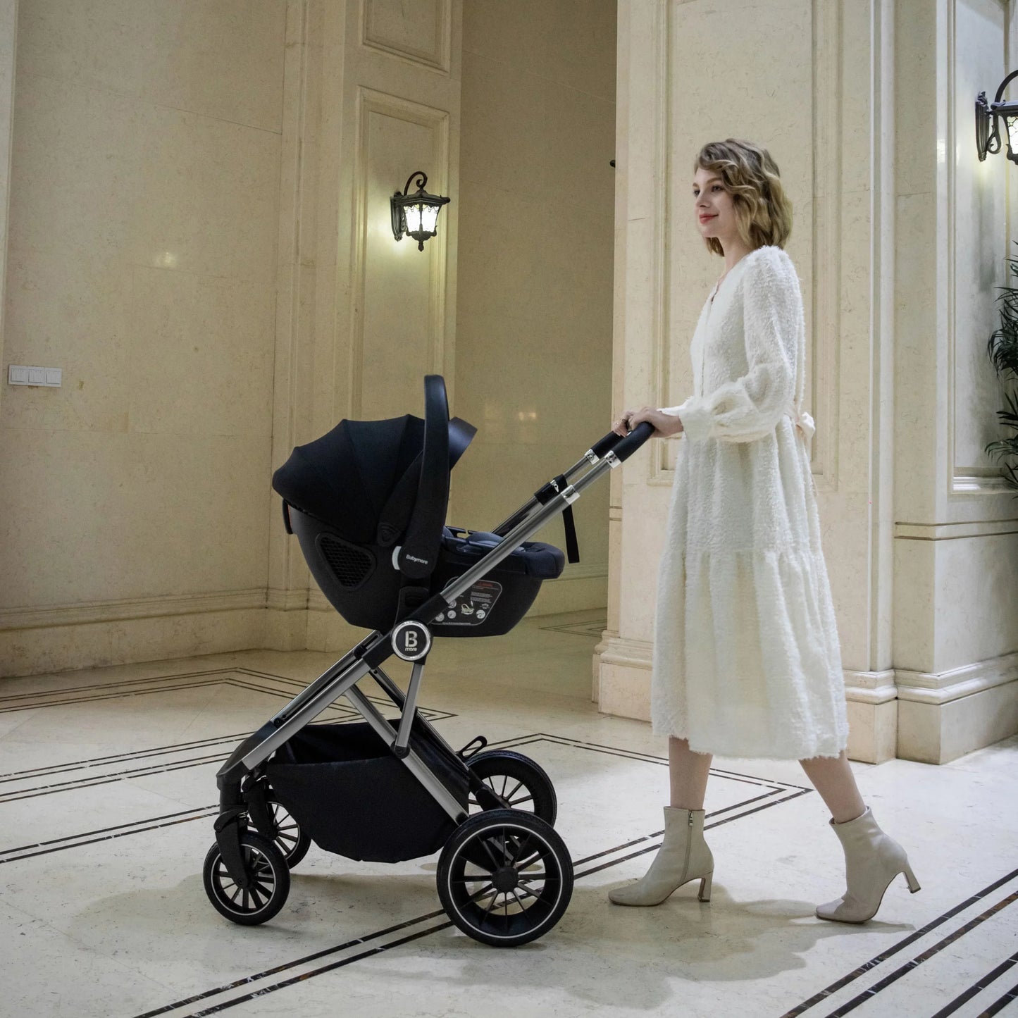 Babymore Chia Travel System - Pearly Grey