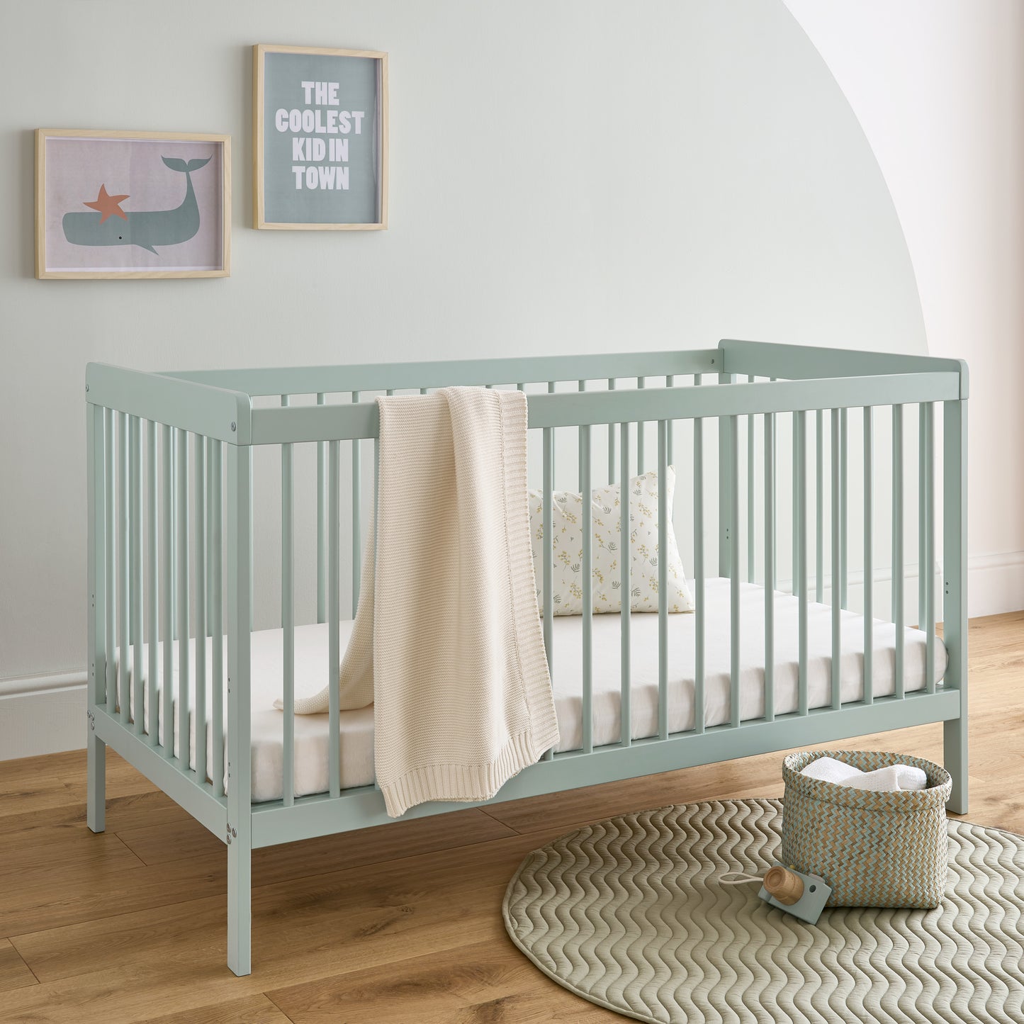 CuddleCo Nola 3 Piece Nursery Furniture Set - Sage Green