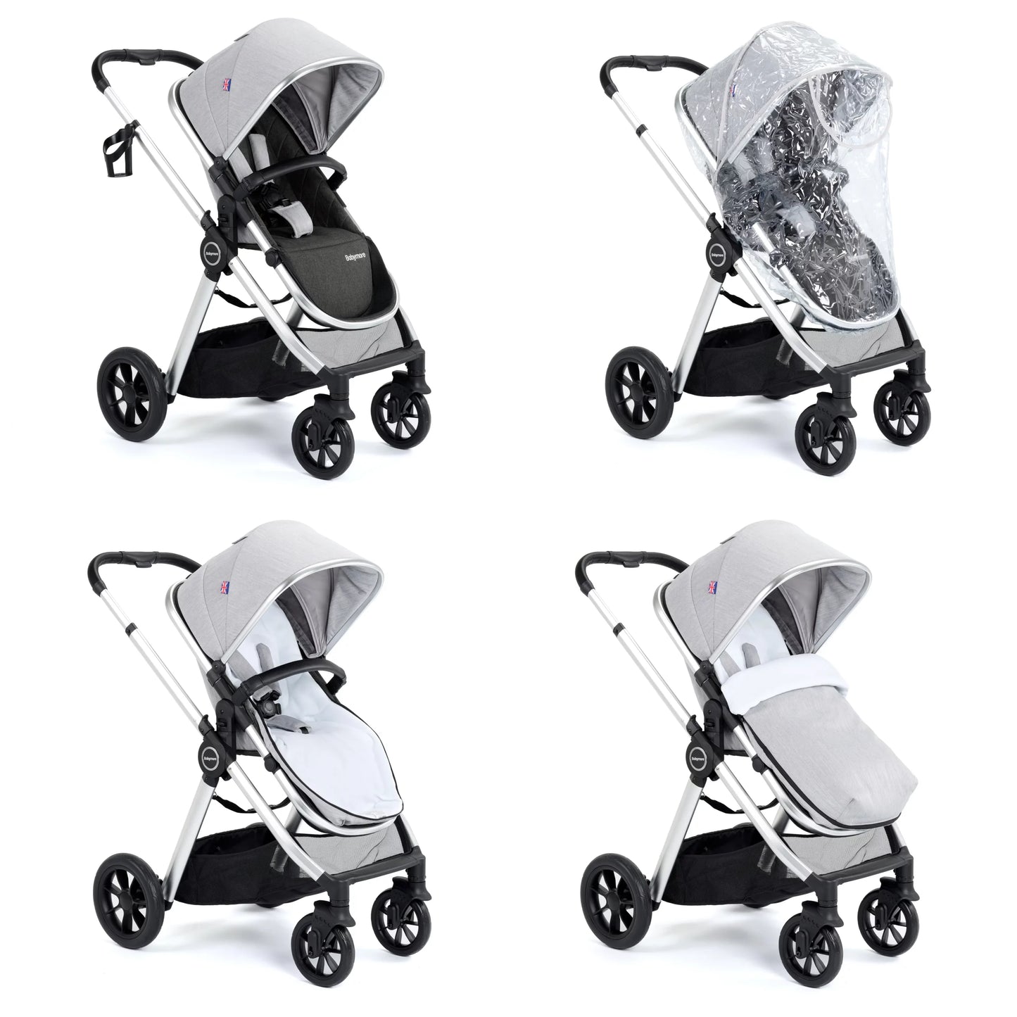 Babymore Memore V2 Travel System Pecan Car Seat – Silver