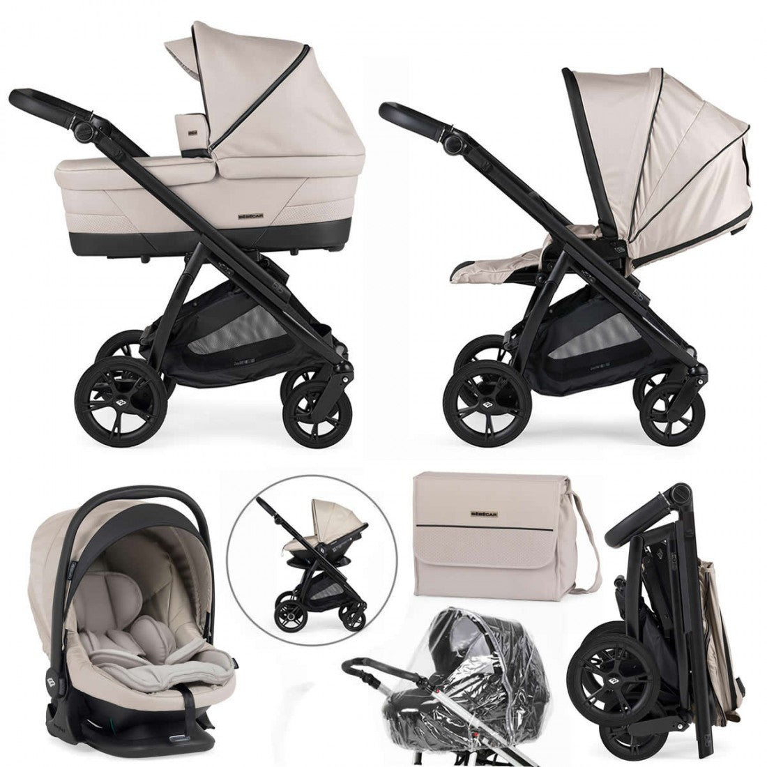 Bebecar Bib Trio - Beige