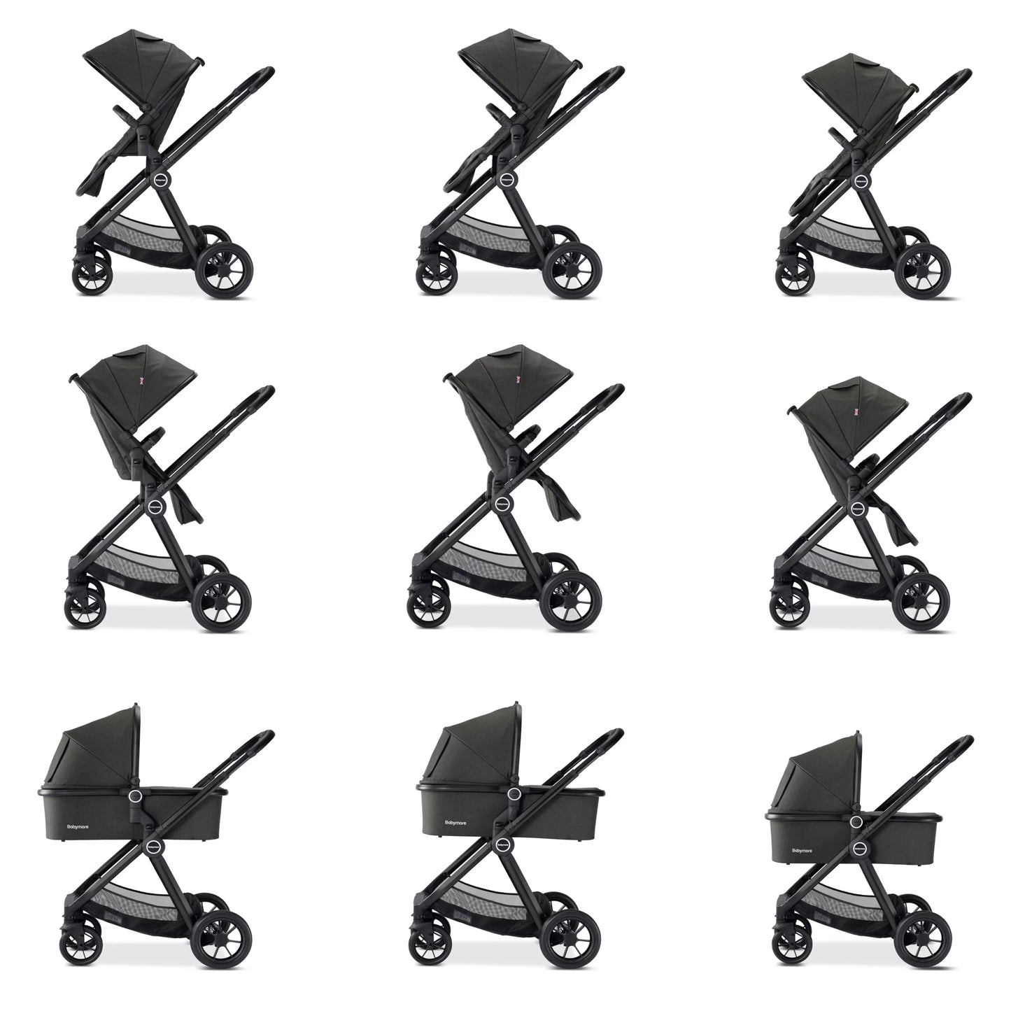 Babymore Memore V2 Travel System Coco with Base – Black