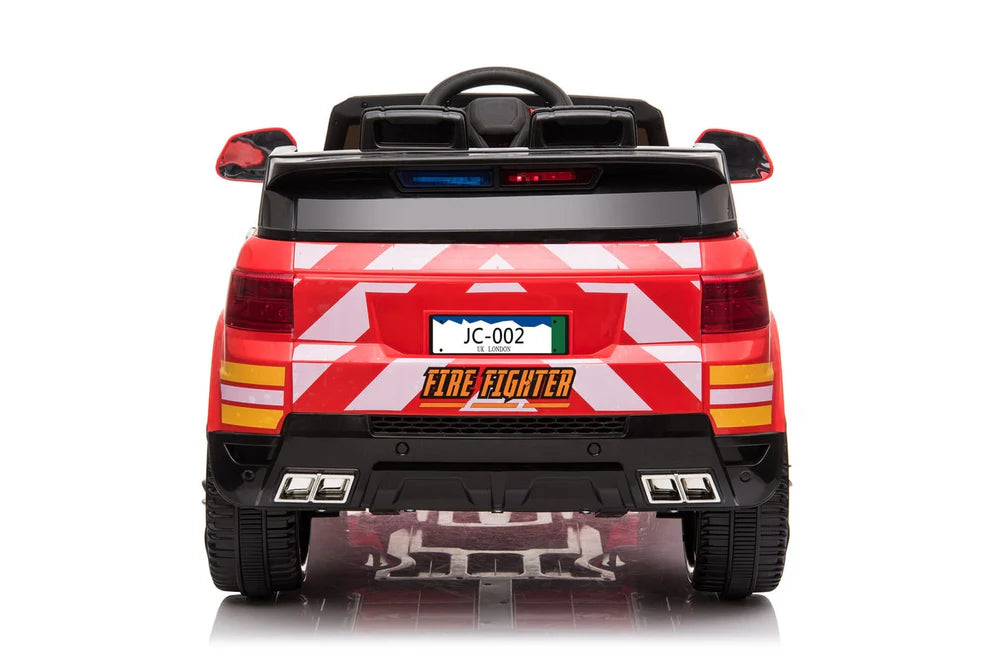 Kids Ride on Fire Truck 12v with Parental Remote Flashing Lights and Siren
