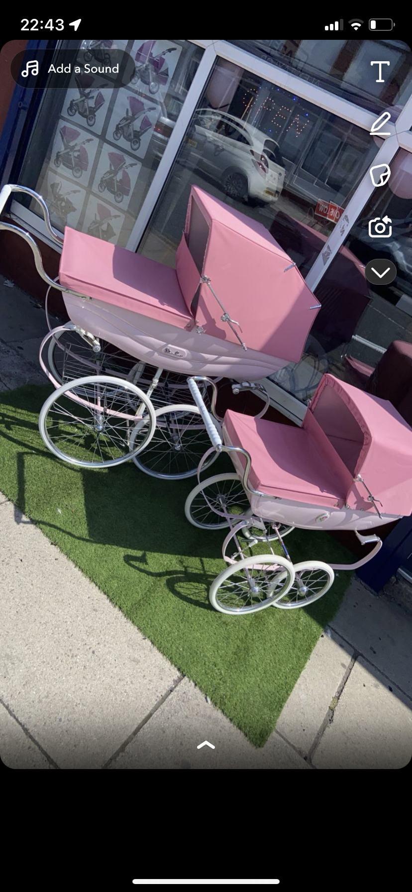 Pink Silver Cross Balmoral & Dolls Pram