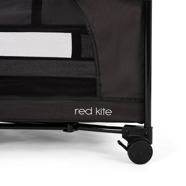 Red Kite Dreamer Bedside Crib with Newborn Bassinette - Black