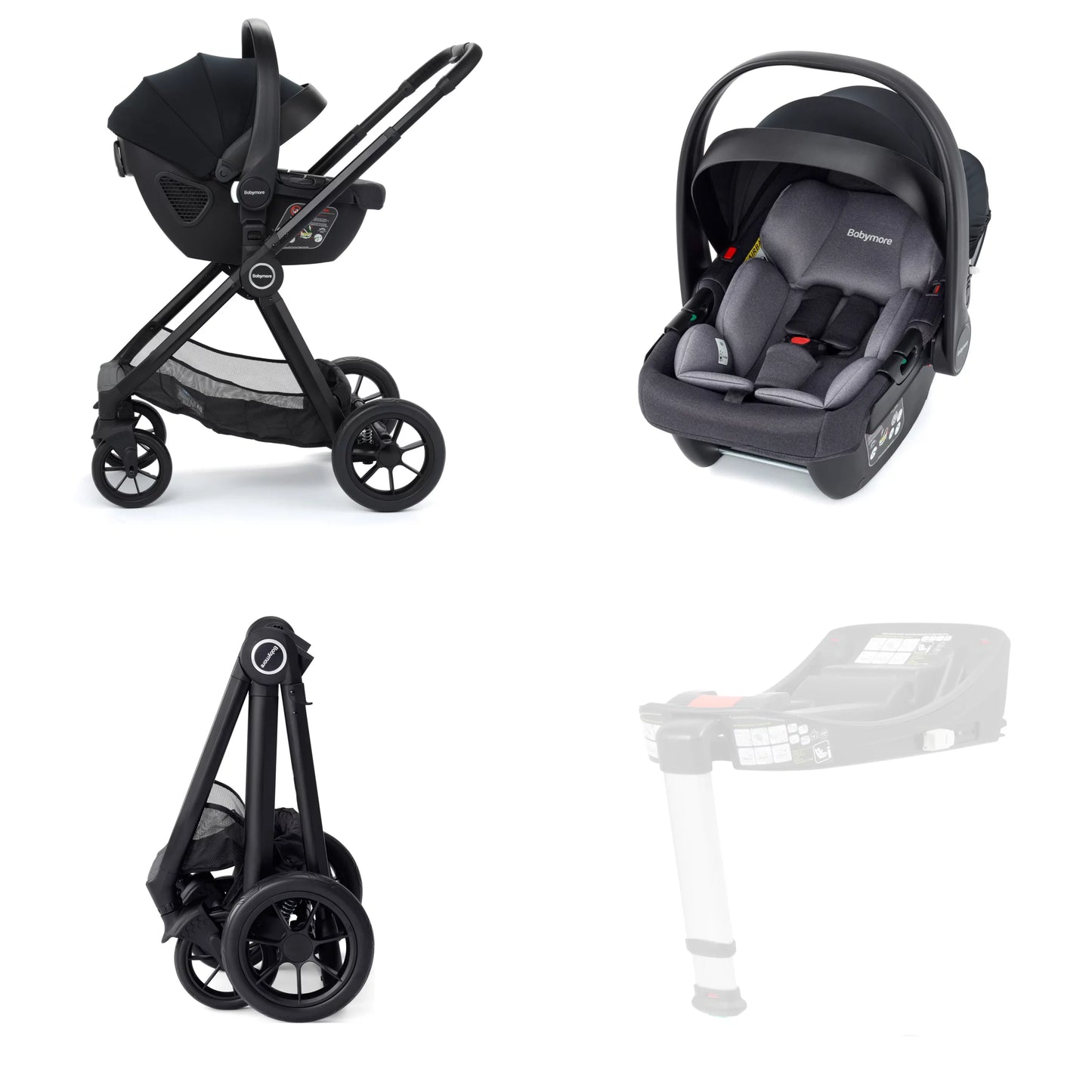 Babymore Memore V2 Travel System Coco Car Seat – Black