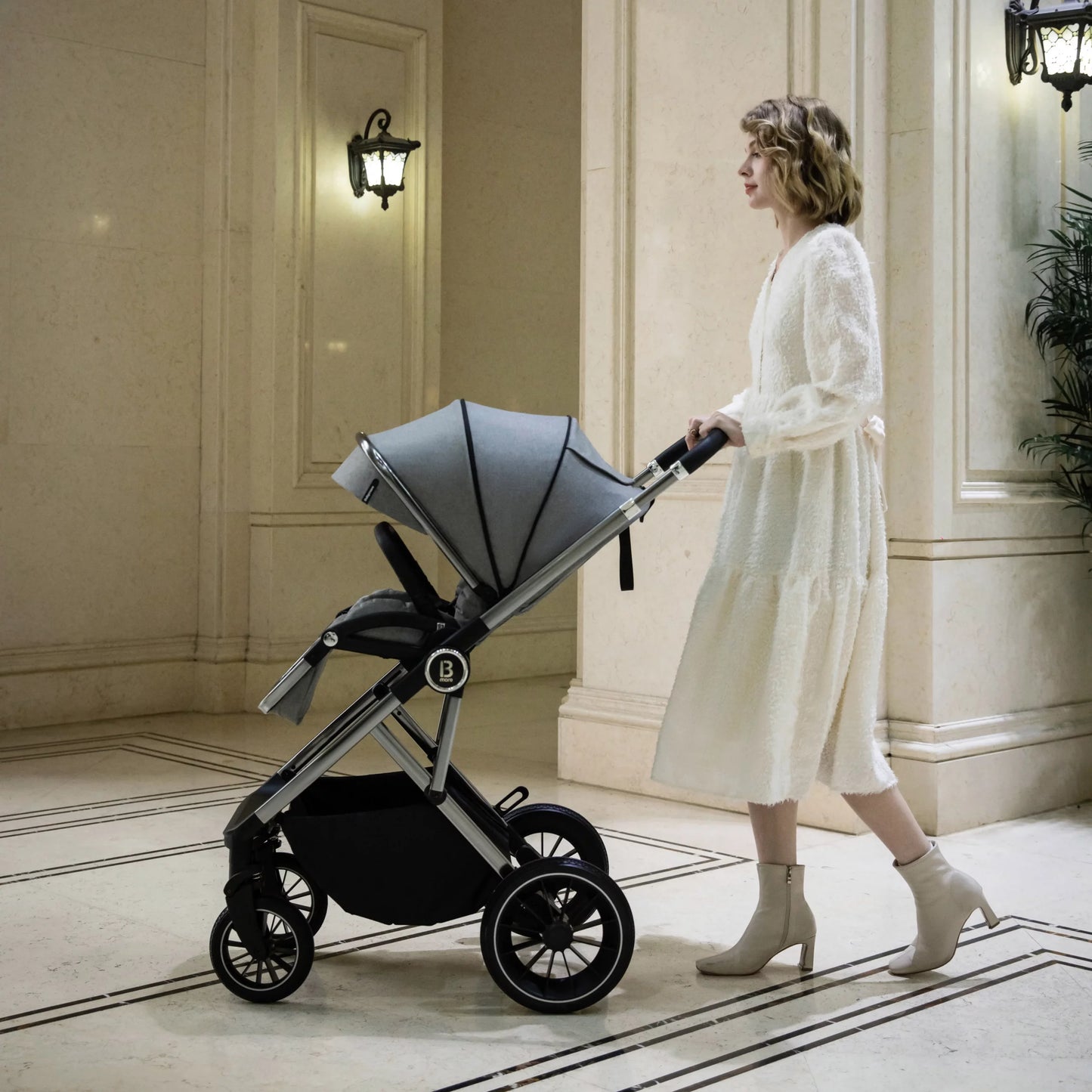 Babymore Chia Travel System - Pearly Grey