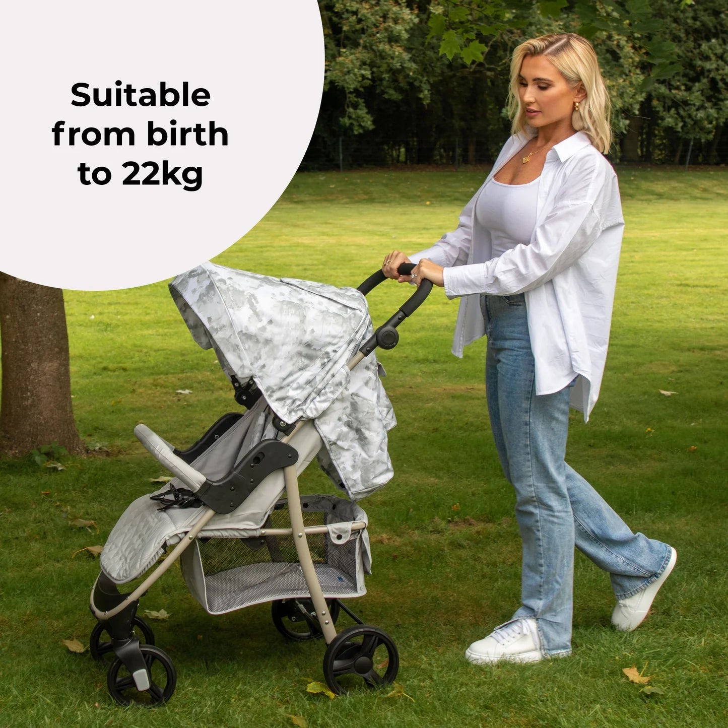 My Babiie MB30 Plus Pushchair - Grey Tie Dye