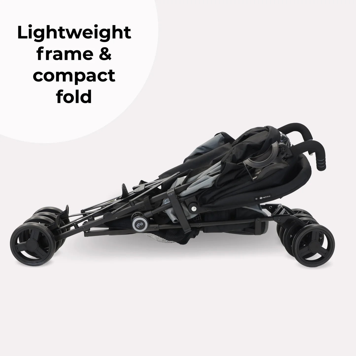 My Babiie MB02 Plus Lightweight Stroller - Black and Grey