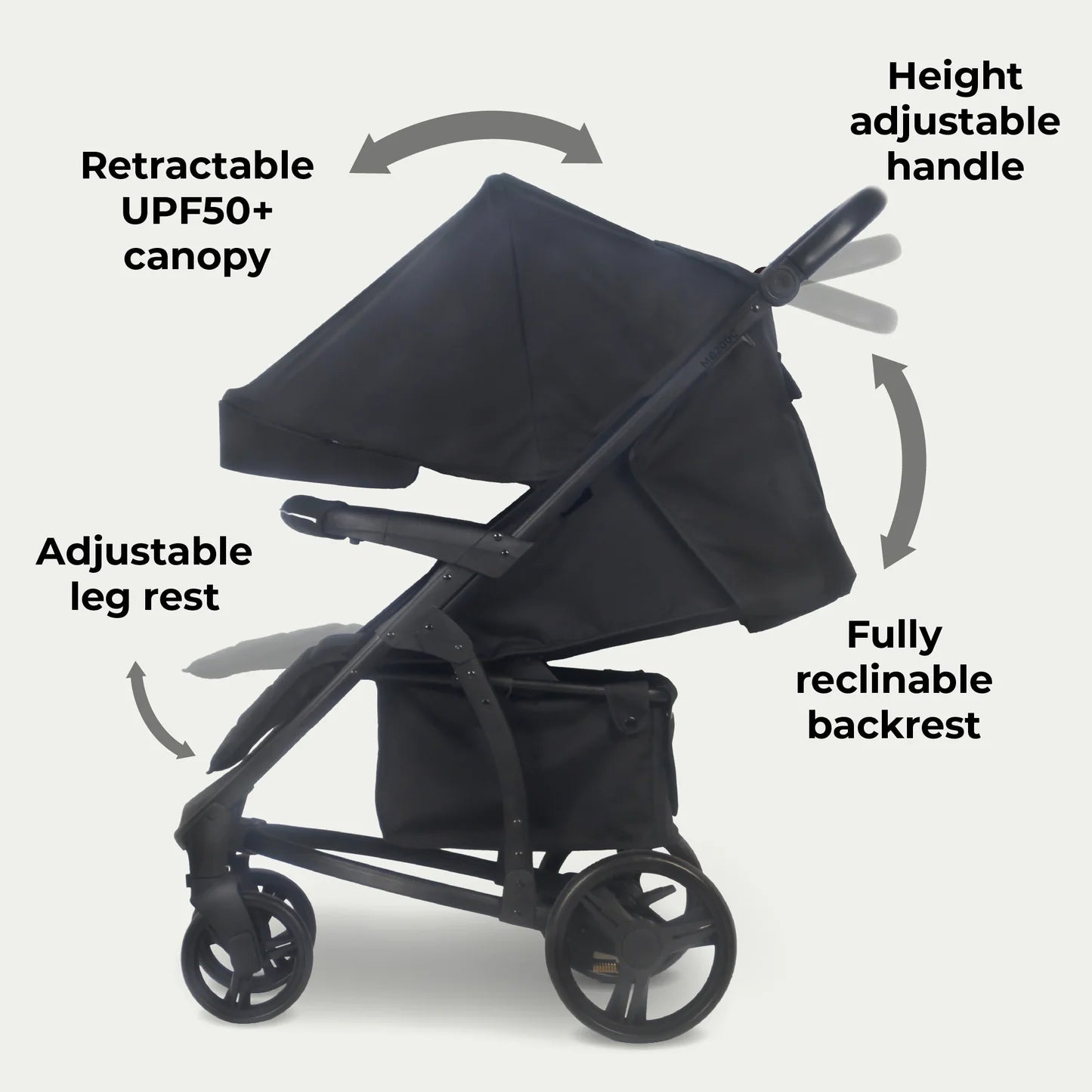My Babiie MB200i 3-in-1 Travel System with i-Size Car Seat - Onyx Black