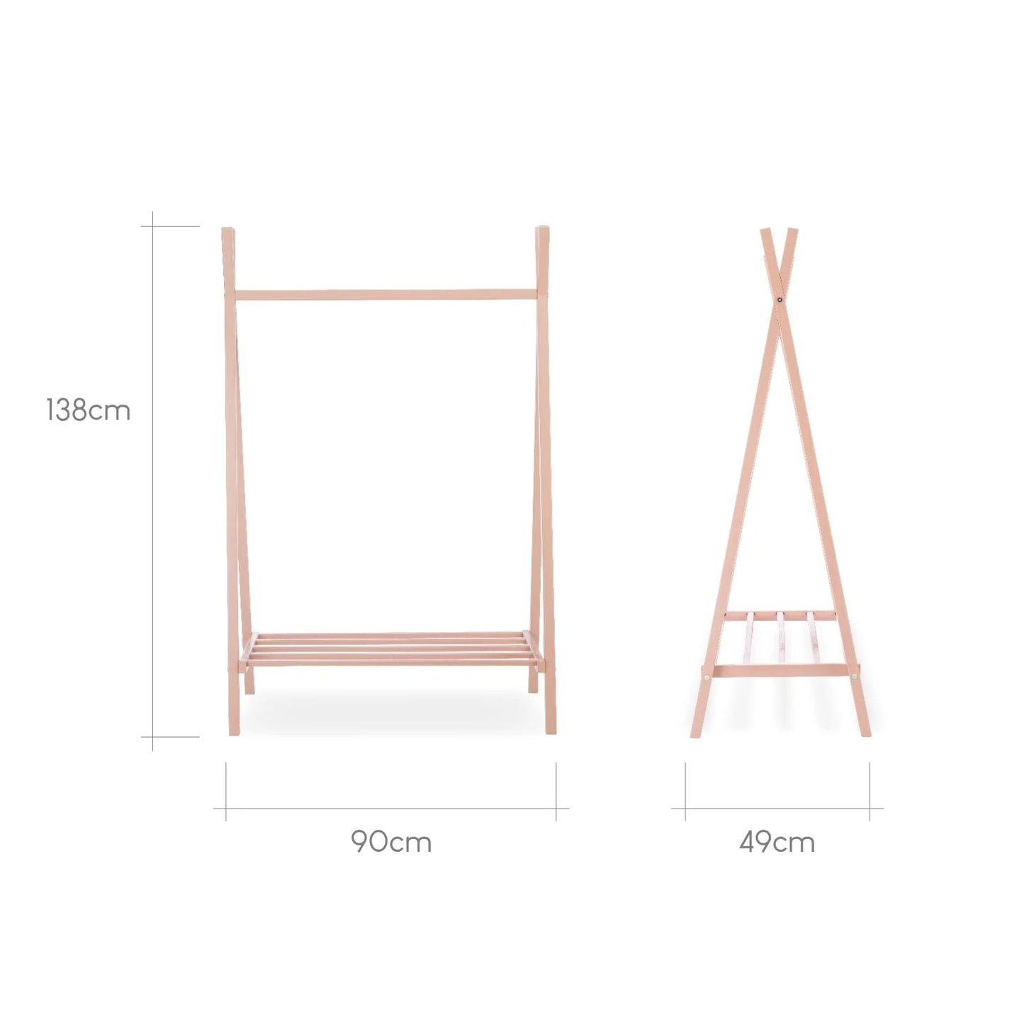 CuddleCo Nola 3 Piece Nursery Furniture Set - Blush Pink