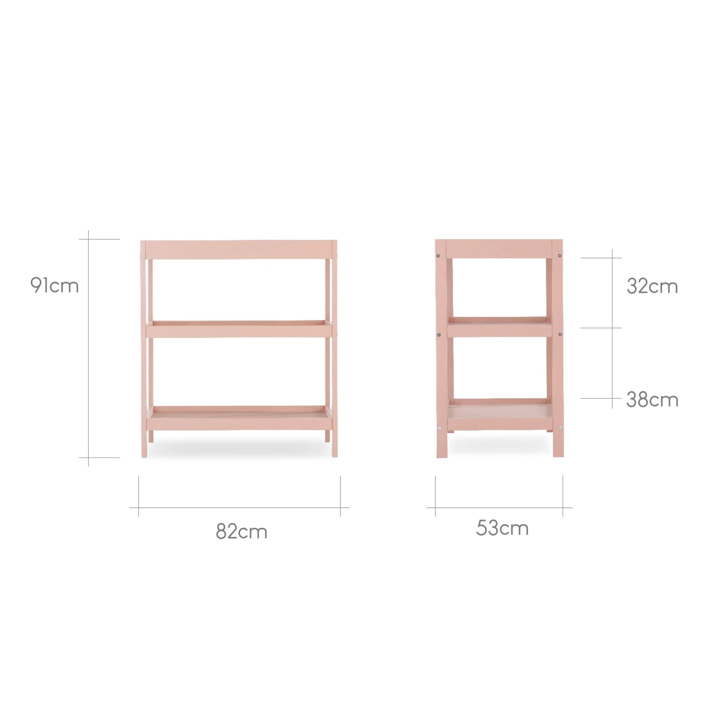 CuddleCo Nola 3 Piece Nursery Furniture Set - Blush Pink