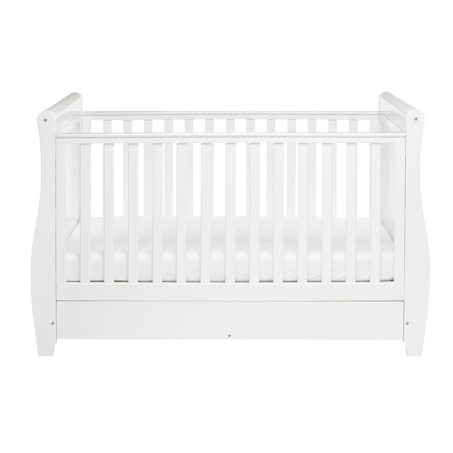 Babymore Stella Sleigh Drop Side Cot Bed