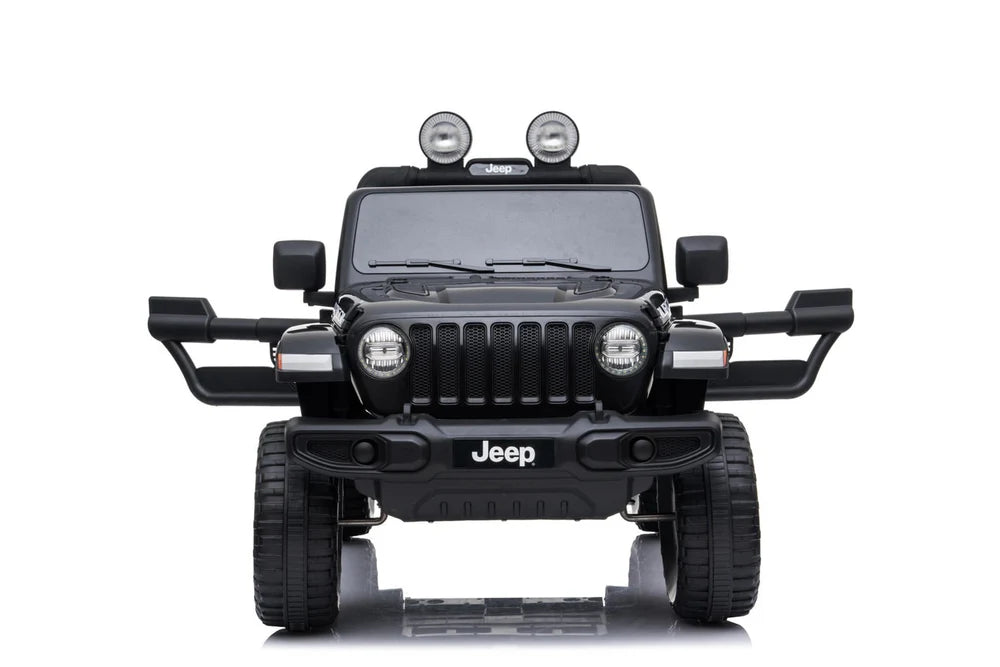 Kids ride-on Jeep Wrangler Rubicon 12v with Leather Seats and Eva Wheels