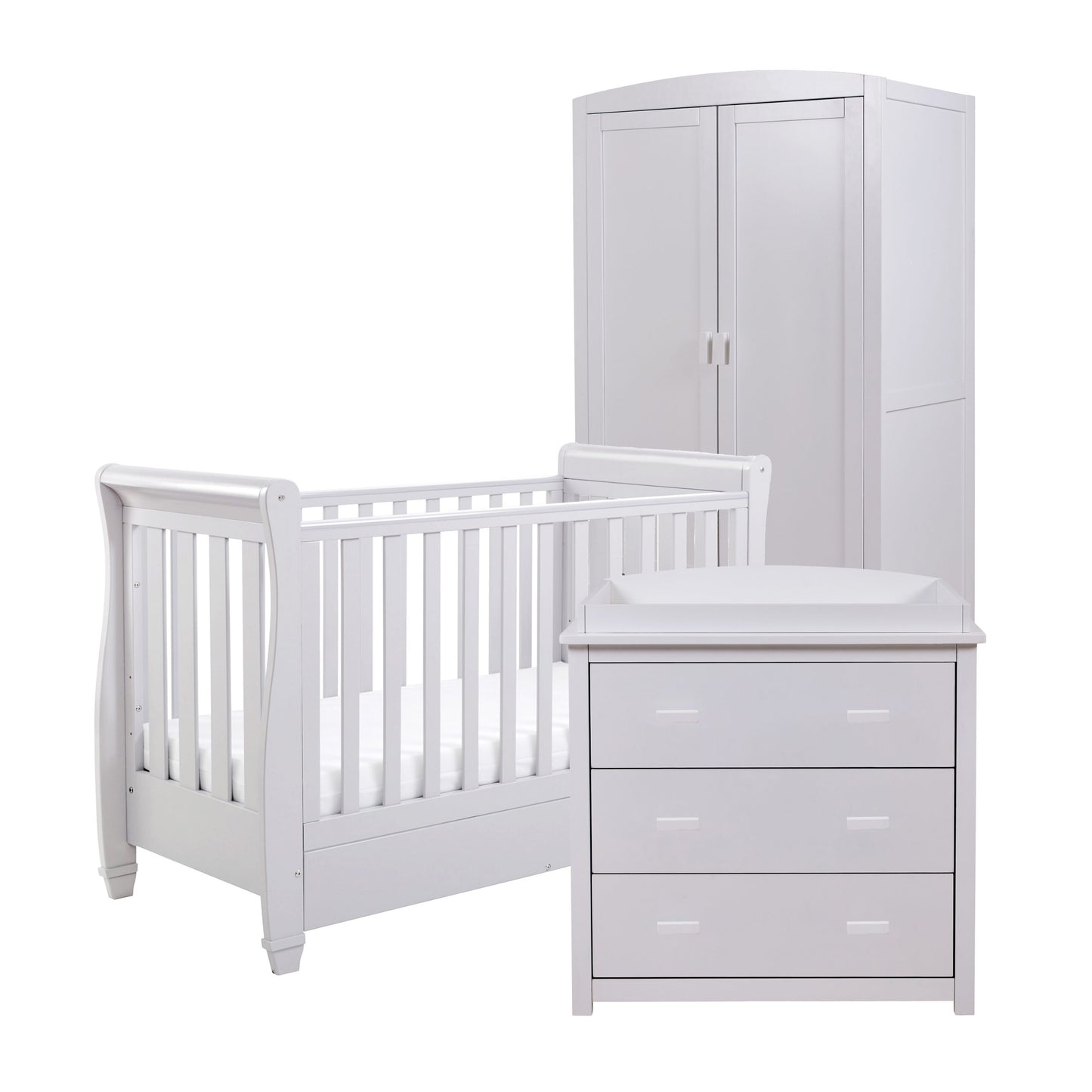 Babymore Eva 3 Piece Nursery Furniture Set – Grey