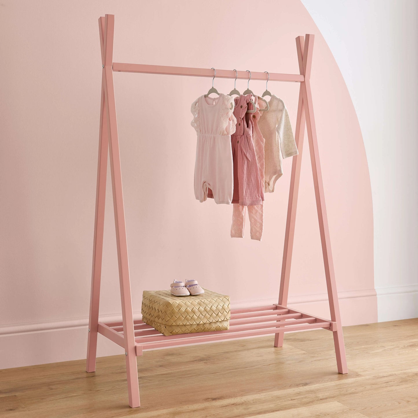 CuddleCo Nola 3 Piece Nursery Furniture Set - Blush Pink