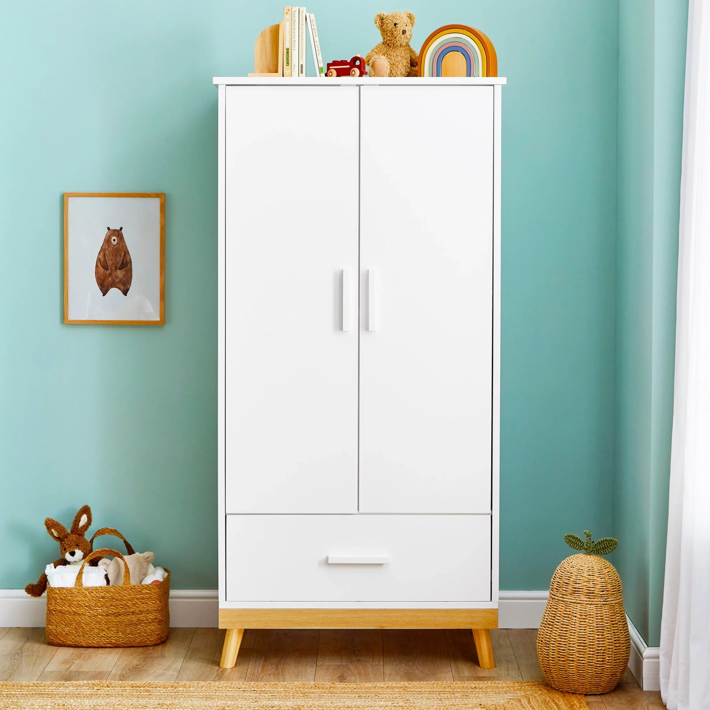 Babymore Mona Mini 3 Piece Nursery Furniture Set – White