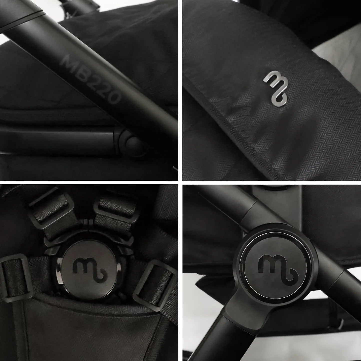 My Babiie MB220 3-in-1 Travel System with Base - Black
