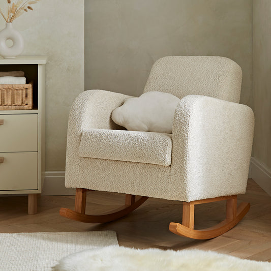 CuddleCo Etta Boucle Nursing Chair - Mushroom