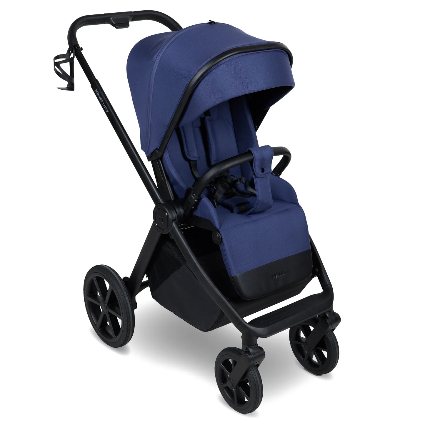 My Babiie MB450 LUXE 3-in-1 Travel System with Rotating Car Seat + Base - Indigo