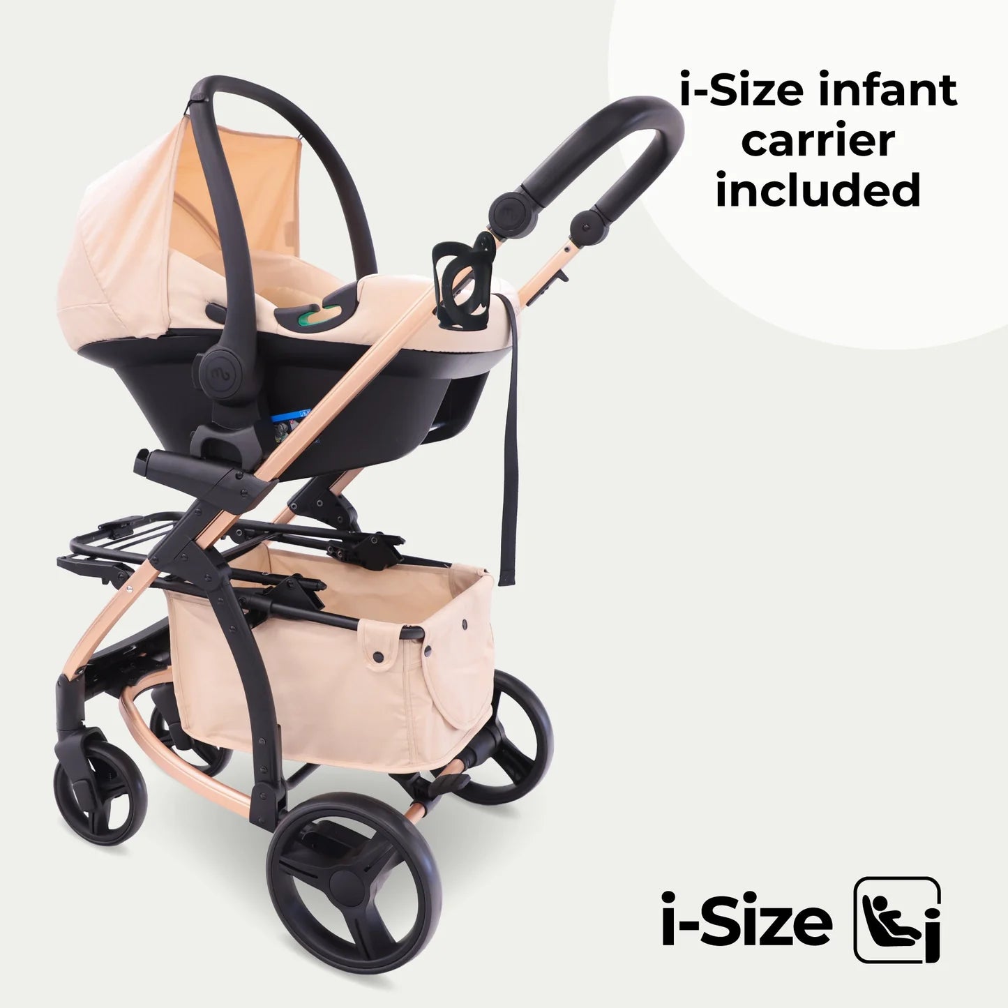 My Babiie MB200i 3-in-1 Travel System with i-Size Car Seat - Blush