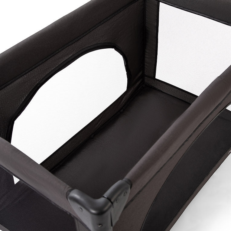 Red Kite Dreamer Bedside Crib with Newborn Bassinette - Black