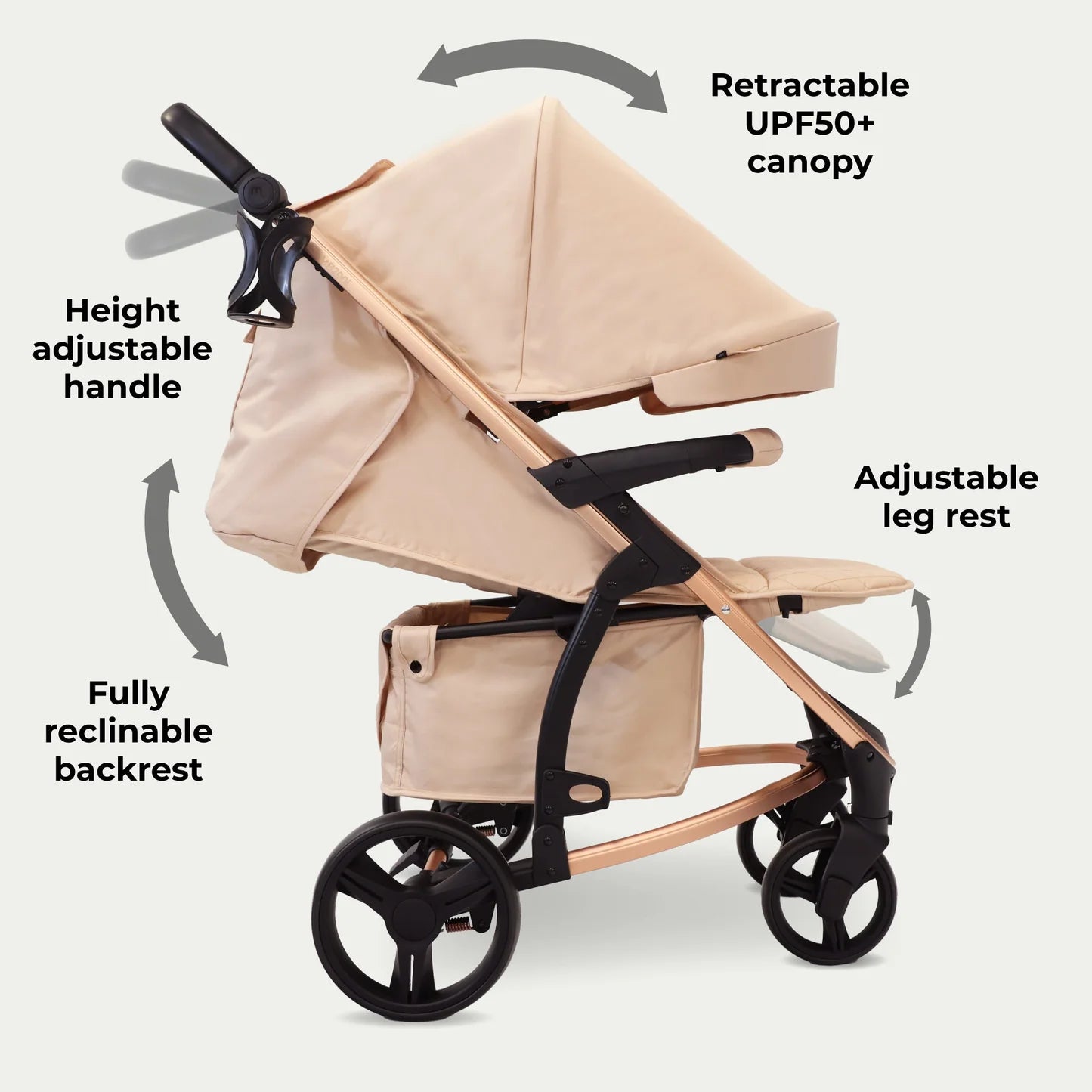 My Babiie MB200i 3-in-1 Travel System with i-Size Car Seat - Blush