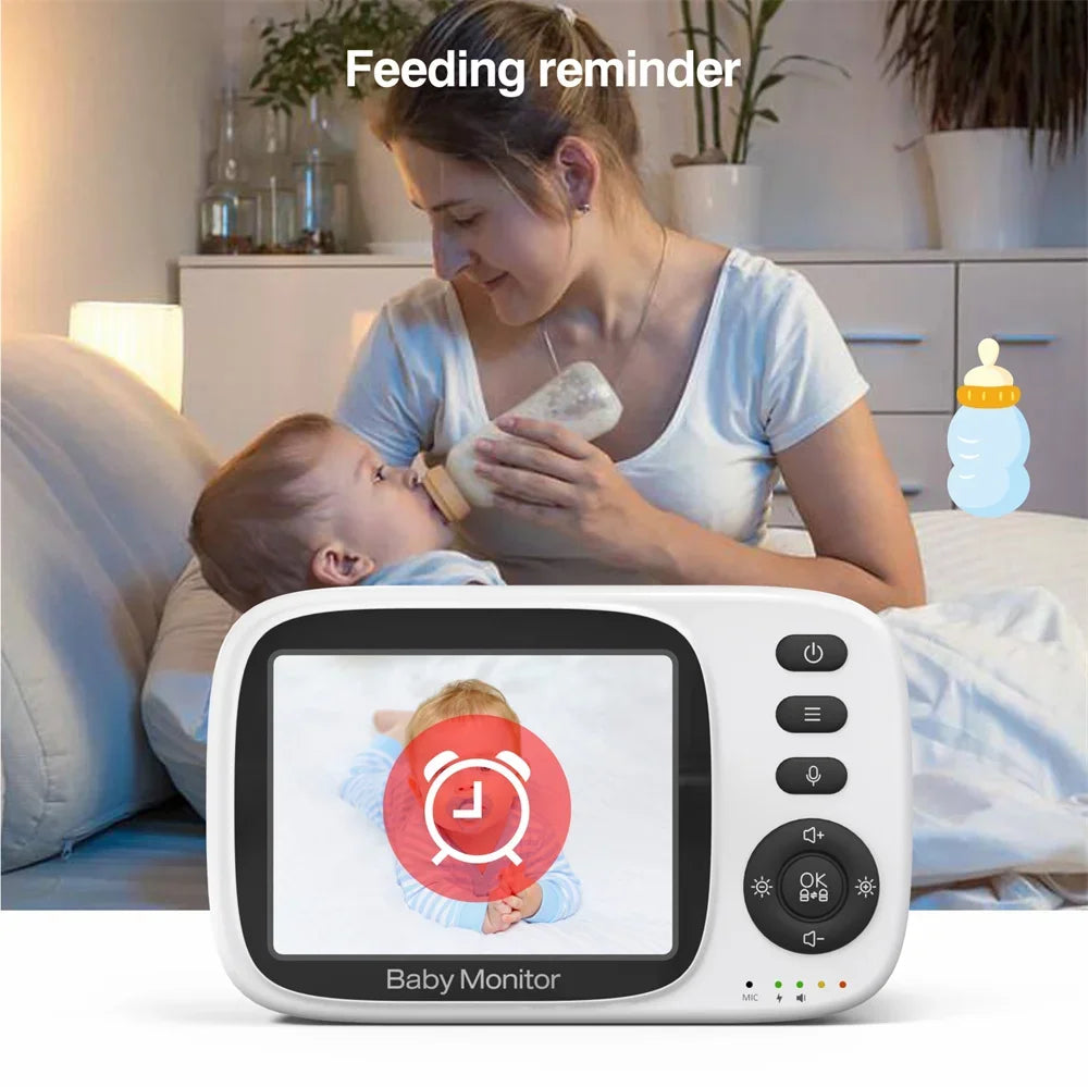 BabyStar 3.2Inch Wireless Video Baby Monitor With Lullabies Auto Night Vision