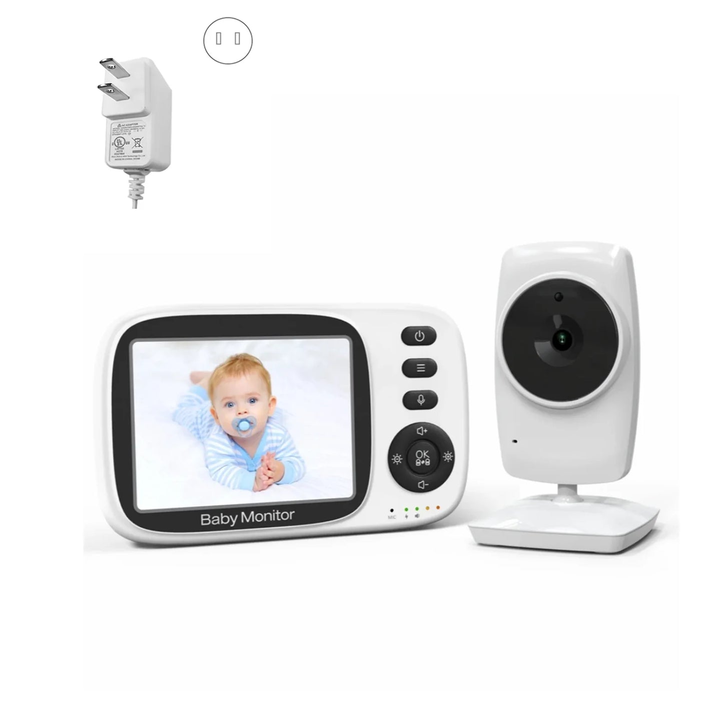 BabyStar 3.2Inch Wireless Video Baby Monitor With Lullabies Auto Night Vision