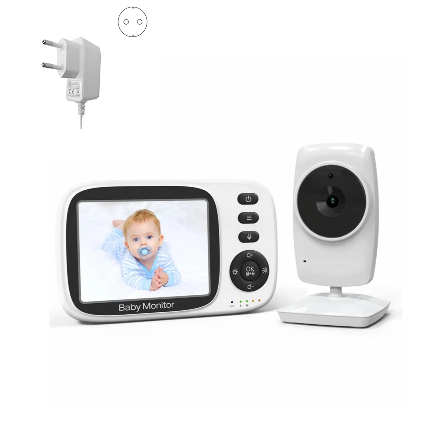 BabyStar 3.2Inch Wireless Video Baby Monitor With Lullabies Auto Night Vision