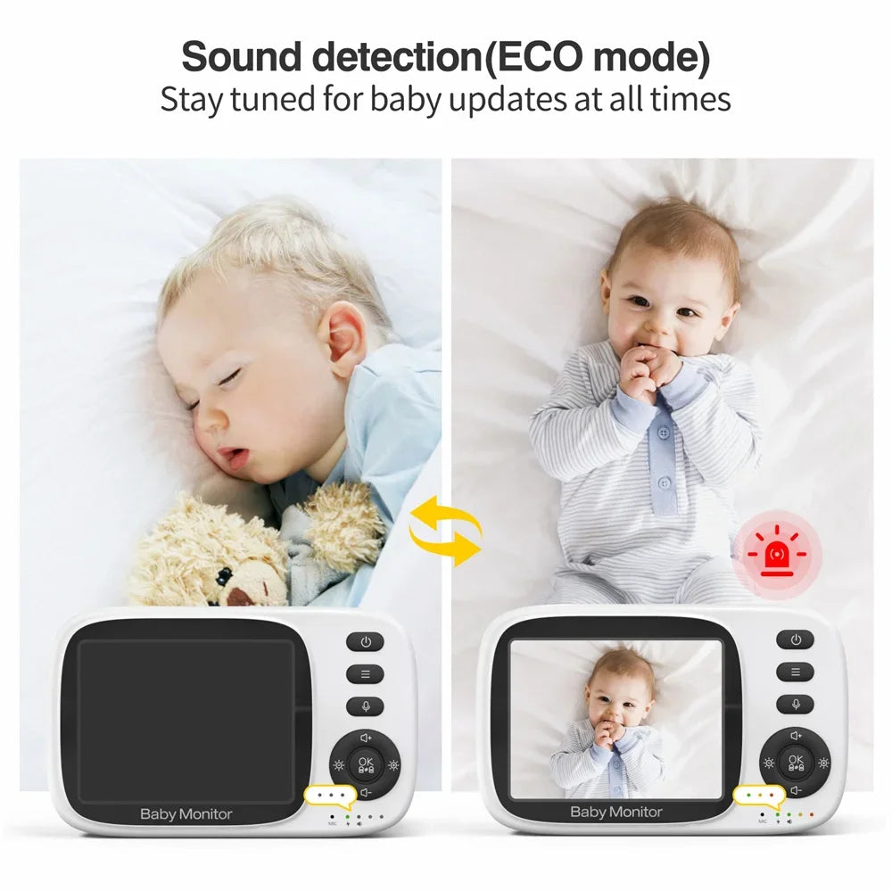 BabyStar 3.2Inch Wireless Video Baby Monitor With Lullabies Auto Night Vision