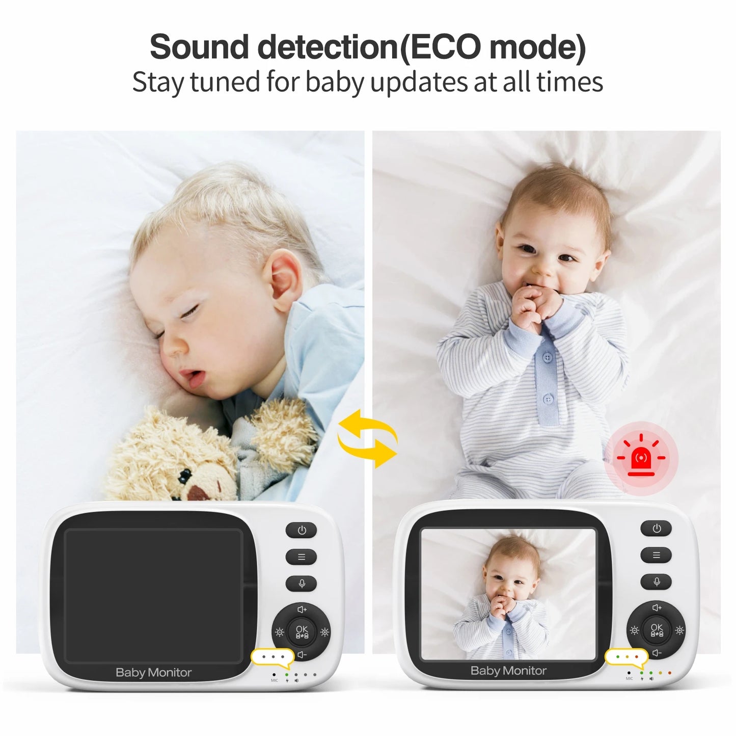 BabyStar 3.2Inch Wireless Video Baby Monitor With Lullabies Auto Night Vision
