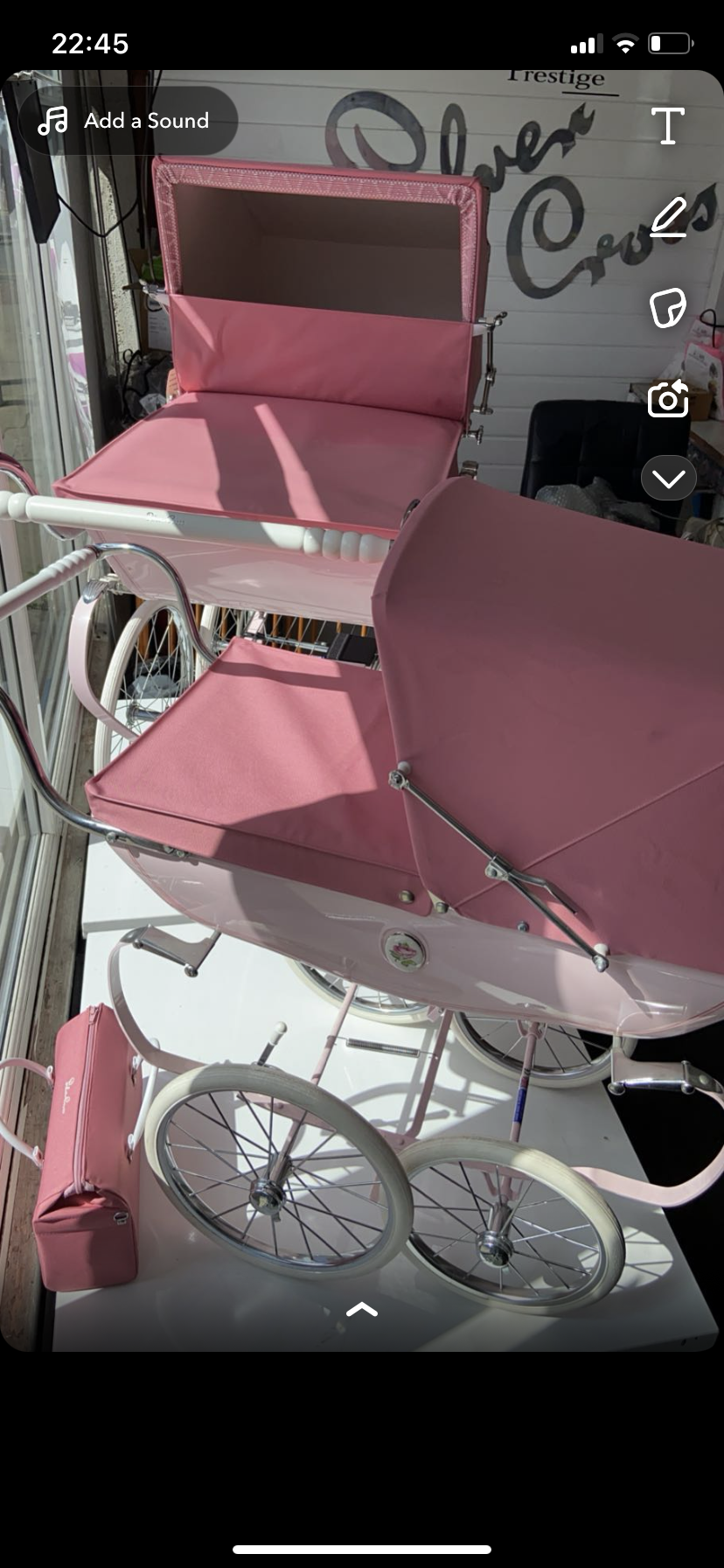 Pink Silver Cross Balmoral & Dolls Pram