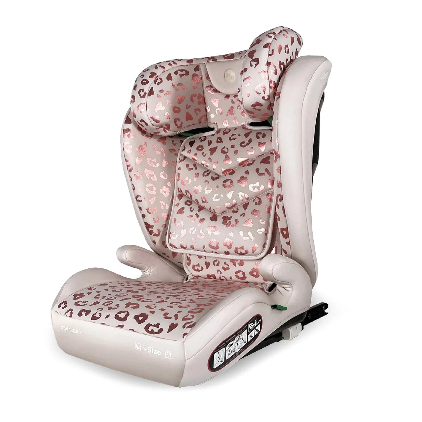 My Babiie MBCS23 High-Back Booster R129 Car Seat with ISOFIX - Blush Leopard