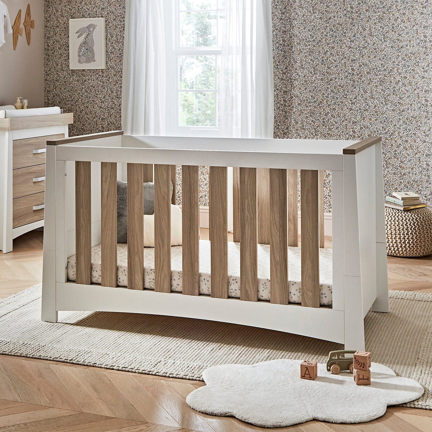 Ada 3 Piece Nursery Furniture Set - White & Ash