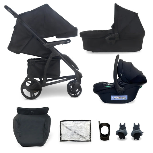 My Babiie MB200i 3-in-1 Travel System with i-Size Car Seat - Onyx Black