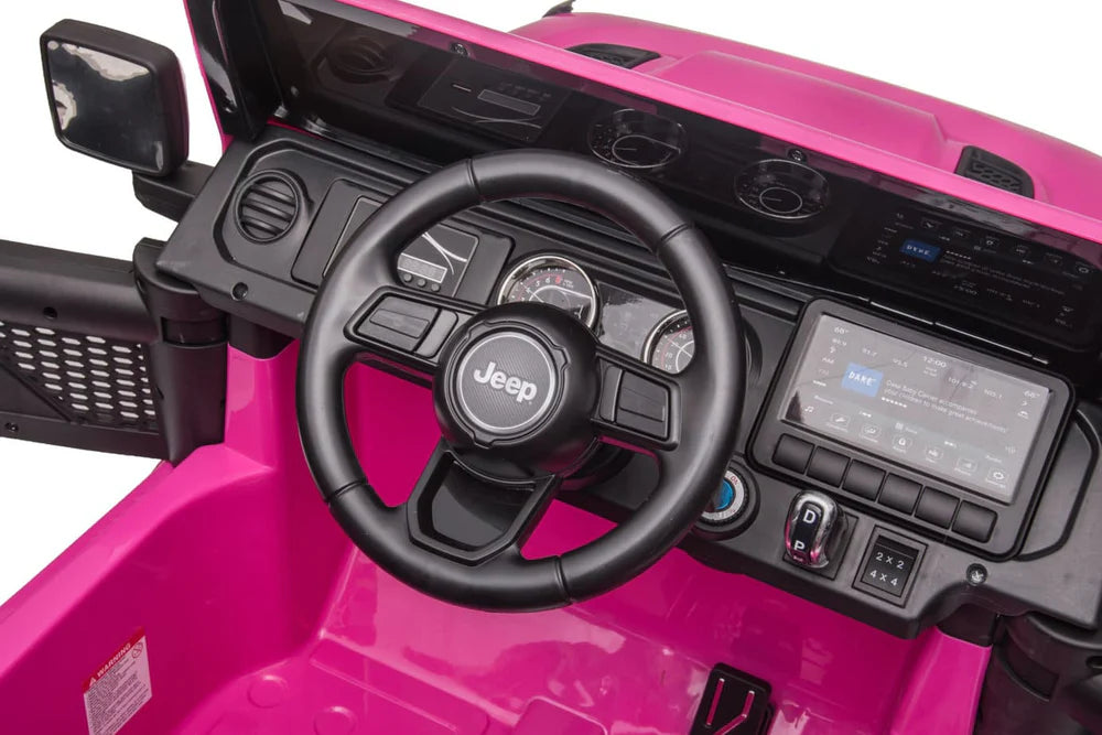 Kids ride-on Jeep Wrangler Rubicon 12v with Leather Seats and Eva Wheels