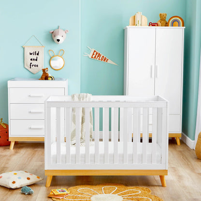 Babymore Mona Mini 3 Piece Nursery Furniture Set – White