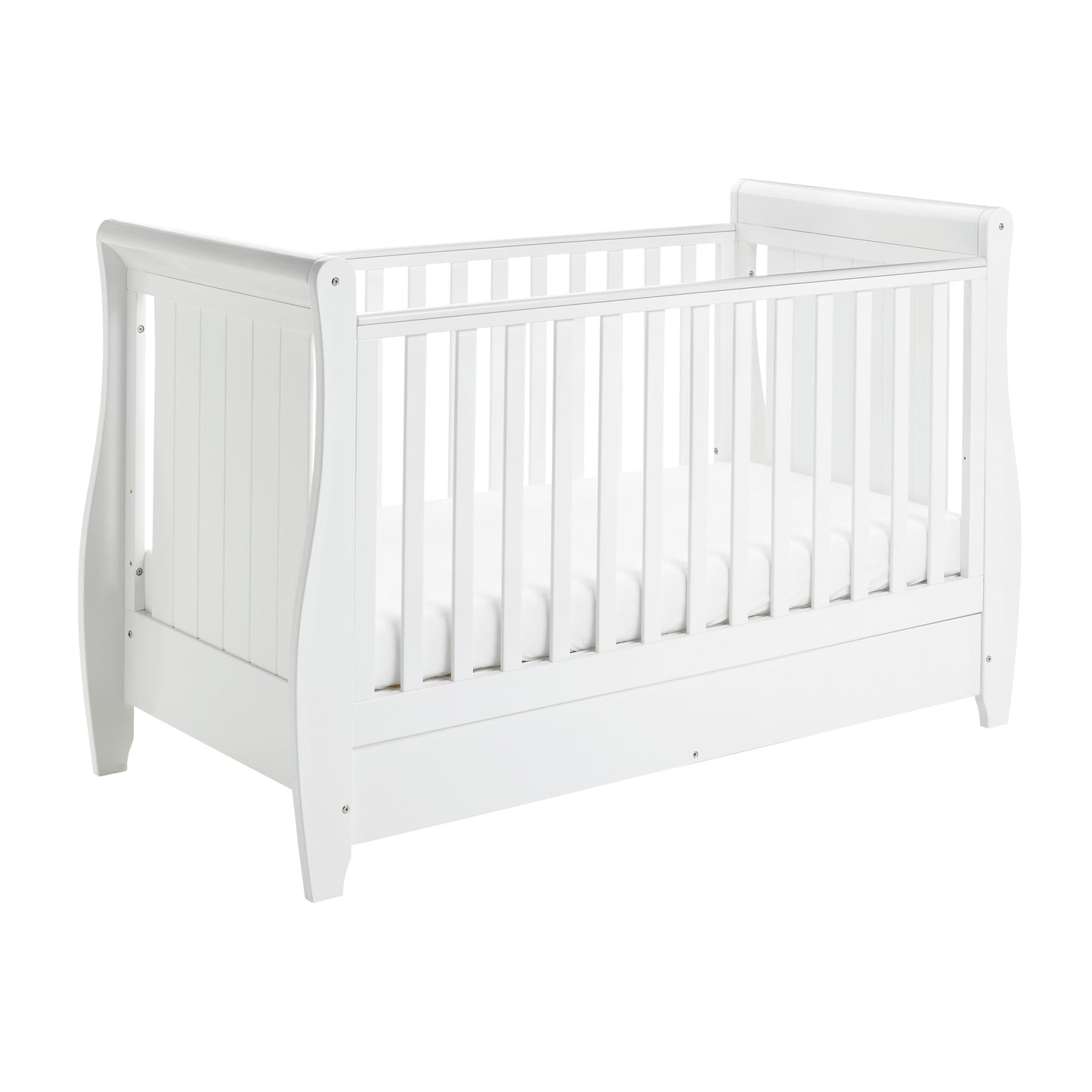 Babymore Stella Sleigh Drop Side Cot Bed