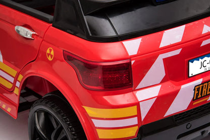 Kids Ride on Fire Truck 12v with Parental Remote Flashing Lights and Siren